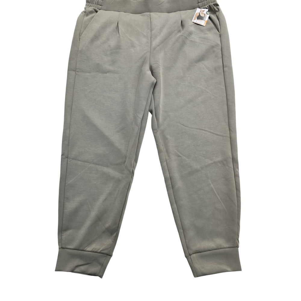 Avia Scuba Pleat Jogger Pants Grey Fog XL 16-18 High Rise‎ Pockets NWT